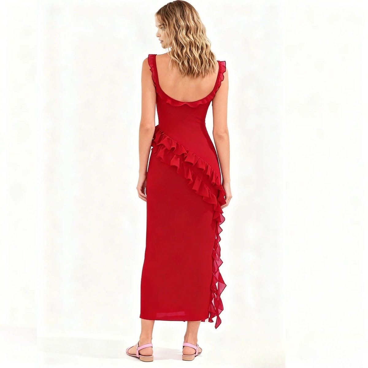 Seraphina Rouge Midi Dress