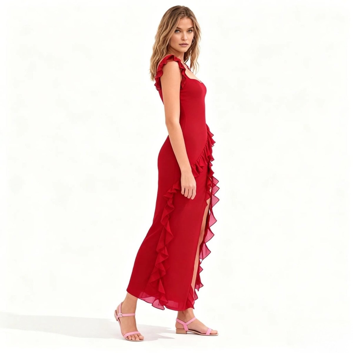 Seraphina Rouge Midi Dress
